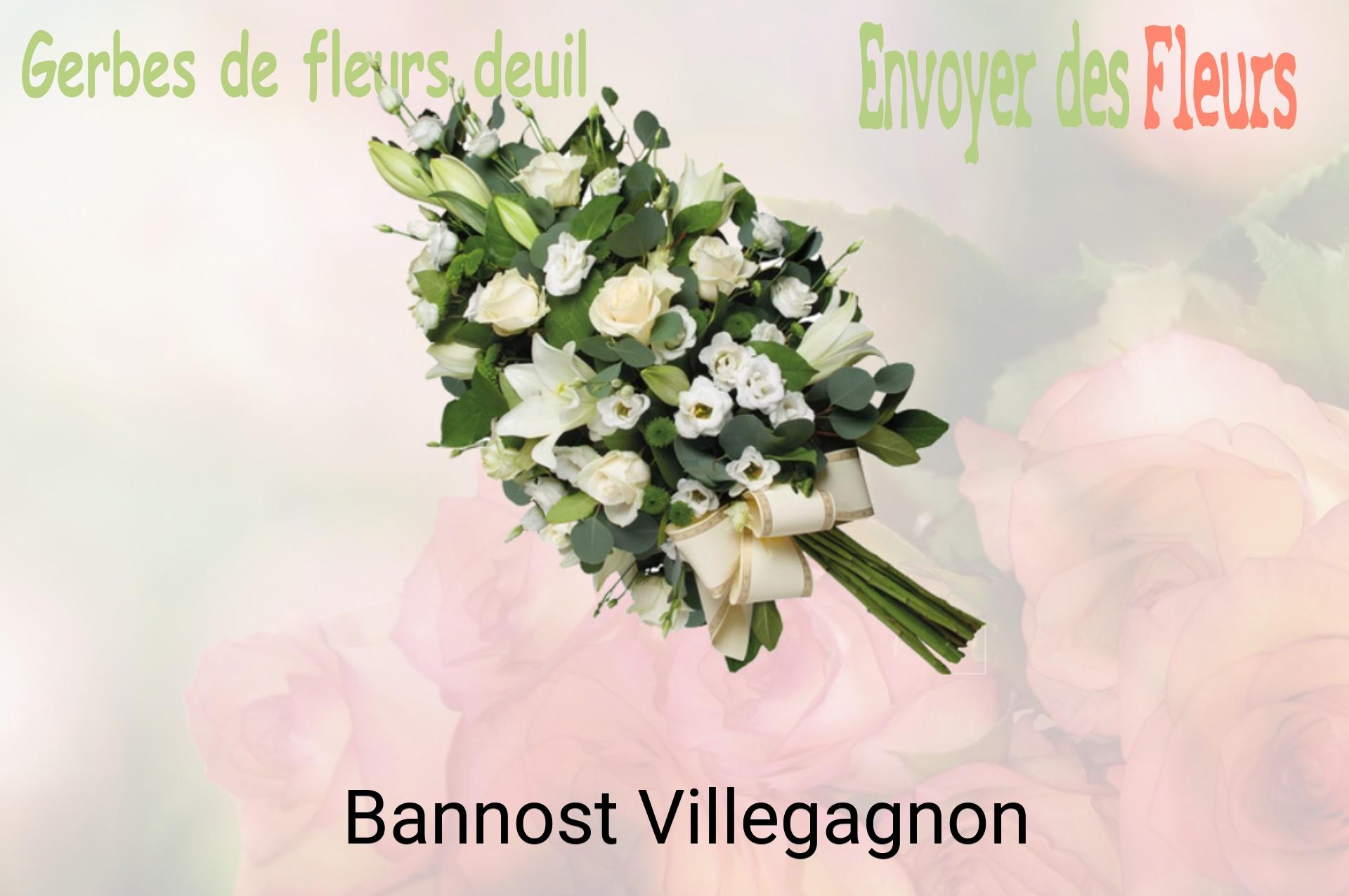 Gerbe de fleurs de deuil livrée à Bannost-Villegagnon